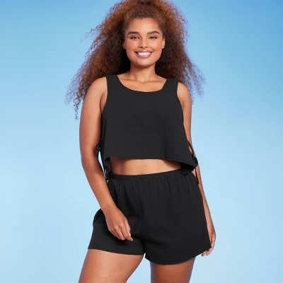 Women's Side-Tie Cover Up Cropped Tank Top - Wild Fable™ Women's Side-Tie Cover Up Cropped Tank Top - Wild Fable™ -Wild Fable Shop GUEST 06fbeaa8 c617 4ae6 a9e7 9f4279825cee