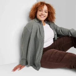 Women's Oversized Button-Down Flannel Shirt - Wild Fable™ Plaid -Wild Fable Shop GUEST 07e9cd0b 4985 4f8b ac23 d98b103ae612