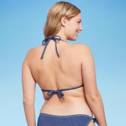 Women's Denim Textured Triangle Bikini Top - Wild Fable™ Denim Blue -Wild Fable Shop GUEST 0833e3bd a014 4e81 9759 57de0fb0d3c2