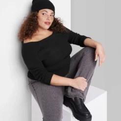 Women's Fitted Off The Shoulder Sweater Top - Wild Fable™ -Wild Fable Shop GUEST 08c072fa 38a7 42b8 9182 c1d8538b88e8
