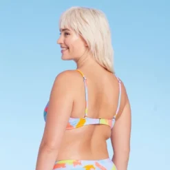 Women's Ribbed Square Neck Bralette Bikini Top - Wild Fable™