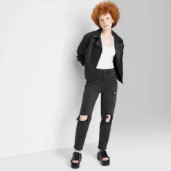 Women's Super-High Rise Tapered Jeans - Wild Fable™ Black Denim -Wild Fable Shop GUEST 117aaed7 4379 43e6 a012 53d722ca3795