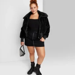 Women's Faux Fur Bomber Jacket - Wild Fable™ -Wild Fable Shop GUEST 19f96e76 acb7 4677 9528 a8cedc42762d