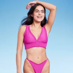 Women's Smocked Detail Longline Bikini Top - Wild Fable™ Purple -Wild Fable Shop GUEST 1ab89b57 73c0 4251 bc3d e955a793b9a7