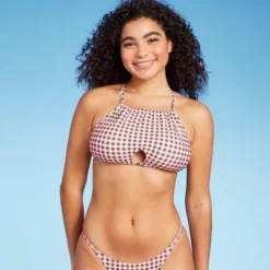 Women's Cut Out High Neck Bikini Top - Wild Fable™ Multi Check Print 7 Women's Cut Out High Neck Bikini Top - Wild Fable™ Multi Check Print -Wild Fable Shop GUEST 1c6ef936 8fd2 4c30 b9fa 0a3be9026dfd