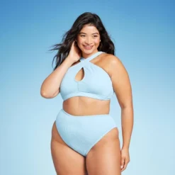 Women's Cross Front Pucker Textured Halter Bikini Top - Wild Fable™ -Wild Fable Shop GUEST 1d6f210f 5471 4bb2 8845 3c6d35aa290b