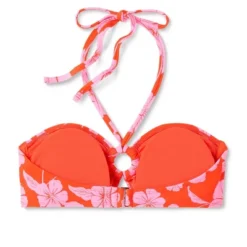 Women's Ring Front Halter Bandeau Bikini Top - Wild Fable™ Orange/Pink Tropical Print -Wild Fable Shop GUEST 20f46358 c037 493d bc11 4b83f4e1d15b