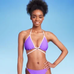 Women's Strappy Ring Front Triangle Bikini Top - Wild Fable™ Purple -Wild Fable Shop GUEST 246aa763 798b 4356 ac37 c4f4cce486c6