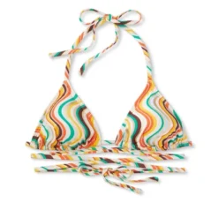 Women's Tie-Front Triangle Bikini Top - Wild Fable™ Multi Striped -Wild Fable Shop GUEST 29213c56 a516 4058 9663 681e292bbaf9