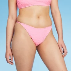 Women's Wavy Terry Textured High Leg Extra Cheeky Bikini Bottom - Wild Fable™ Light Pink -Wild Fable Shop GUEST 2ad8a91c e333 497e a5c8 b7eef54ad562