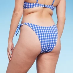 Women's Side-Tie Ultra High Leg Super Cheeky Bikini Bottom - Wild Fable™ Cobalt Blue Gingham Print 3 Women's Side-Tie Ultra High Leg Super Cheeky Bikini Bottom - Wild Fable™ Cobalt Blue Gingham Print -Wild Fable Shop GUEST 2e2eb894 4f03 45bd 8a07 34951ade2024