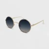 Women's Metal Round Sunglasses - Wild Fable™ Gold