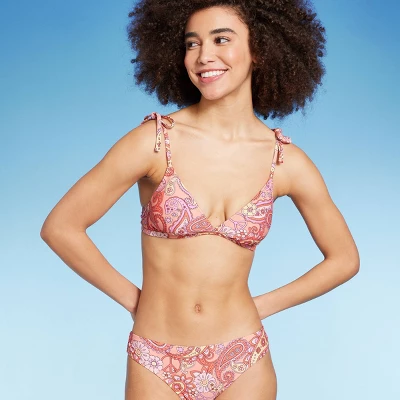 Women's Shoulder Tie Bralette Bikini Top - Wild Fable™ Peach Paisley Print Women's Shoulder Tie Bralette Bikini Top - Wild Fable™ Peach Paisley Print -Wild Fable Shop GUEST 30fdeb0b 8b0f 4eb4 8884 a1a9b993f0a5