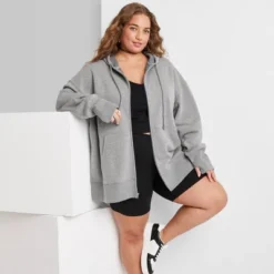 Women's Oversized Zip-Up Hoodie - Wild Fable™ -Wild Fable Shop GUEST 315f3421 74d2 4de5 a205 dc3410fc114f