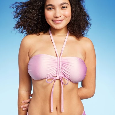 Women's Cinch-Front Halter Bandeau Bikini Top - Wild Fable™ Shiny Pink Women's Cinch-Front Halter Bandeau Bikini Top - Wild Fable™ Shiny Pink -Wild Fable Shop GUEST 31e0f4f1 7678 4468 8f36 67ebff5e30b7