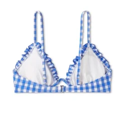 Women's Ruffle Trim Textured Underwire Bikini Top - Wild Fable™ Cobalt Blue Gingham Print -Wild Fable Shop GUEST 34d83ec2 e761 4dfb b894 8b67bea65070