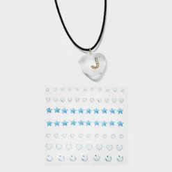 Acrylic Heart With Face Gems Pendant Necklace - Wild Fable™ Clear/Black 12 Acrylic Heart With Face Gems Pendant Necklace - Wild Fable™ Clear/Black -Wild Fable Shop GUEST 38adfd1d 6e08 4060 9038 398fe46be91a