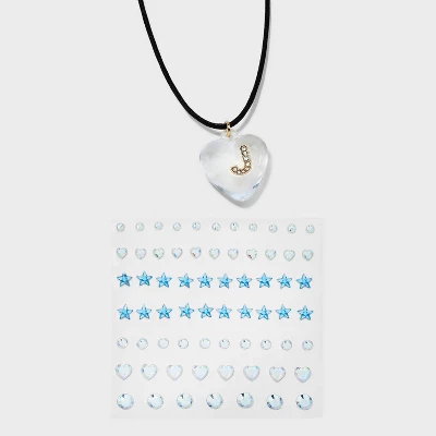 Acrylic Heart with Face Gems Pendant Necklace - Wild Fable™ Clear/Black Acrylic Heart With Face Gems Pendant Necklace - Wild Fable™ Clear/Black -Wild Fable Shop GUEST 38adfd1d 6e08 4060 9038 398fe46be91a