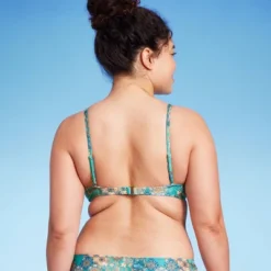 Women's Scoop Front Bralette Bikini Top - Wild Fable™ Blue Patchwork Print 3 Women's Scoop Front Bralette Bikini Top - Wild Fable™ Blue Patchwork Print -Wild Fable Shop GUEST 3b1e2ee6 8d20 4431 bd97 df379dcffc40