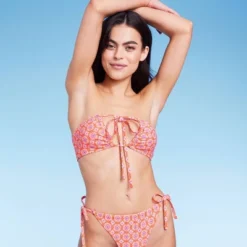 Women's U Bralette Multiway Bikini Top - Wild Fable™ Orange Tile Print -Wild Fable Shop GUEST 3b94ef45 4e6d 4921 844a bd63b23a3459