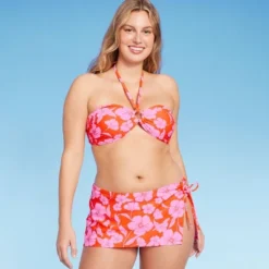 Women's Ring Front Halter Bandeau Bikini Top - Wild Fable™ Orange/Pink Tropical Print -Wild Fable Shop GUEST 3c5fd03f 1ce5 4b5e b358 9e4e1d10619e