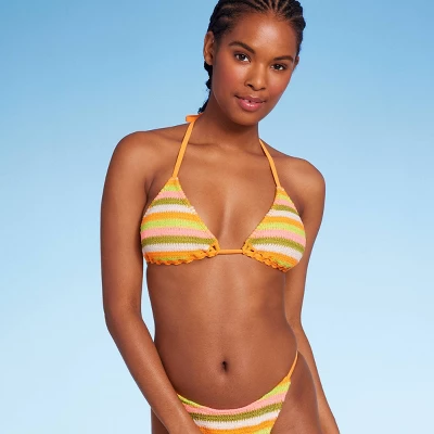 Women's Crochet Triangle Bikini Top - Wild Fable™ Orange Multi Striped Women's Crochet Triangle Bikini Top - Wild Fable™ Orange Multi Striped -Wild Fable Shop GUEST 3ca11389 2332 4d9f ae48 4c077914c6e8
