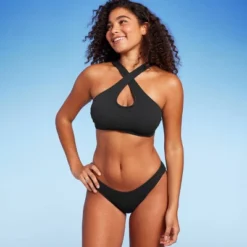 Women's Cross Front Pucker Textured Halter Bikini Top - Wild Fable™ -Wild Fable Shop GUEST 3ef4f3f7 12f3 4a58 b1a7 b323df1fceb4