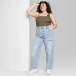 Women's High-Rise 90's Relaxed Slashed Straight Jeans - Wild Fable™ Light Wash -Wild Fable Shop GUEST 40412feb cf46 4ffc 8d44 02e1b641df60