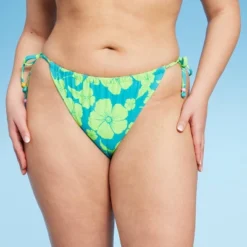 Women's Adjustable Coverage Bikini Bottom - Wild Fable™ Blue/Green Tropical Print -Wild Fable Shop GUEST 41f91eb6 748e 45aa bb50 30fcfeffacf9