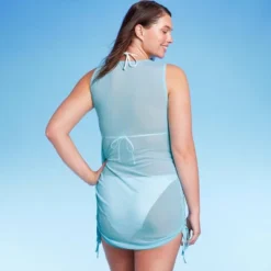 Women's Mesh Drawstring Ruched Sleeveless Cover Up Dress - Wild Fable™ -Wild Fable Shop GUEST 4326bce3 e1dd 4361 b6e6 f0ba22783881