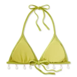 Women's Shell Detail Triangle Bikini Top - Wild Fable™ Green -Wild Fable Shop GUEST 45287b5c 63be 44b4 81cd f9c5241c7057