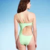 Women's One Shoulder Cut Out One Piece Swimsuit - Wild Fable™ Light Green