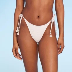 Women's Crochet Side-Tie Extra Cheeky Extra High Waist Bikini Bottom - Wild Fable™ Cream 4 Women's Crochet Side-Tie Extra Cheeky Extra High Waist Bikini Bottom - Wild Fable™ Cream -Wild Fable Shop GUEST 4e972c86 7308 495a aedf cb93f6cad140