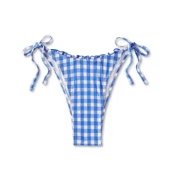 Women's Side-Tie Ultra High Leg Super Cheeky Bikini Bottom - Wild Fable™ Cobalt Blue Gingham Print 4 Women's Side-Tie Ultra High Leg Super Cheeky Bikini Bottom - Wild Fable™ Cobalt Blue Gingham Print -Wild Fable Shop GUEST 516be7a1 4105 4f24 b44c 1812f3565a4c