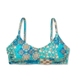 Women's Scoop Front Bralette Bikini Top - Wild Fable™ Blue Patchwork Print 4 Women's Scoop Front Bralette Bikini Top - Wild Fable™ Blue Patchwork Print -Wild Fable Shop GUEST 533a67a8 b269 422c a8fc 46004757e68e
