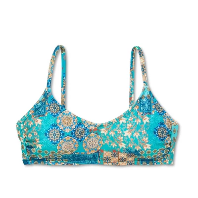 Women's Scoop Front Bralette Bikini Top - Wild Fable™ Blue Patchwork Print Women's Scoop Front Bralette Bikini Top - Wild Fable™ Blue Patchwork Print -Wild Fable Shop GUEST 533a67a8 b269 422c a8fc 46004757e68e