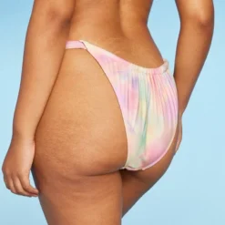 Women's Mesh Overlay Wide Strap Adjustable Ultra High Leg Bikini Bottom - Wild Fable™ Multi Swirl Print -Wild Fable Shop GUEST 549b5894 ba24 443d 92b3 4793b37ea877