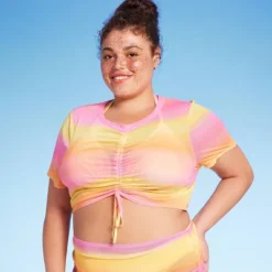 Women's Mesh Drawstring Ruched Cover Up Top - Wild Fable™ -Wild Fable Shop GUEST 5ea869c2 9197 42d4 be2b b720280e194f