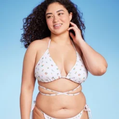 Women's Floral Print Strappy Triangle Bikini Top - Wild Fable™ White -Wild Fable Shop GUEST 623601bb 911c 4193 9089 d62d940e06f6