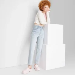 Women's Super-High Rise Tapered Jeans - Wild Fable™ Light Wash -Wild Fable Shop GUEST 63a213b2 e61f 4e87 8d98 025846d05916