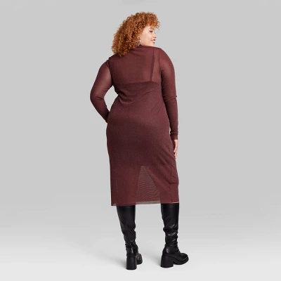 Women's Long Sleeve Lurex Mesh Midi Dress - Wild Fable™ Burgundy Women's Long Sleeve Lurex Mesh Midi Dress - Wild Fable™ Burgundy -Wild Fable Shop GUEST 6429be57 2fc2 468a 9d3e 42782bdb1e5c