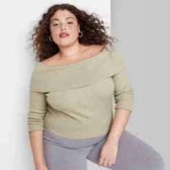 Women's Fitted Off The Shoulder Sweater Top - Wild Fable™ -Wild Fable Shop GUEST 6620f07f aa1c 4441 991c c94509ff7647