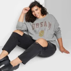 Women's Oversized Dream State Graphic Sweatshirt - Wild Fable™ Heather Gray -Wild Fable Shop GUEST 683aab3c 93ec 4664 91a6 f00d2c715ff1