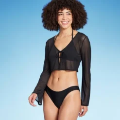 Women's Tie-Front Cropped Mesh Cover Up Cardigan - Wild Fable™ -Wild Fable Shop GUEST 6e5cc400 6743 47cf a47f 97dd26fcf7a7