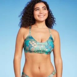 Women's Scoop Front Bralette Bikini Top - Wild Fable™ Blue Patchwork Print 7 Women's Scoop Front Bralette Bikini Top - Wild Fable™ Blue Patchwork Print -Wild Fable Shop GUEST 72b23f93 76e2 4dc3 96ab f23f458e6968