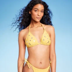 Women's Sequin Detail Triangle Bikini Top - Wild Fable™ Yellow -Wild Fable Shop GUEST 7556a69d 4864 4f92 9639 034b99bb3401