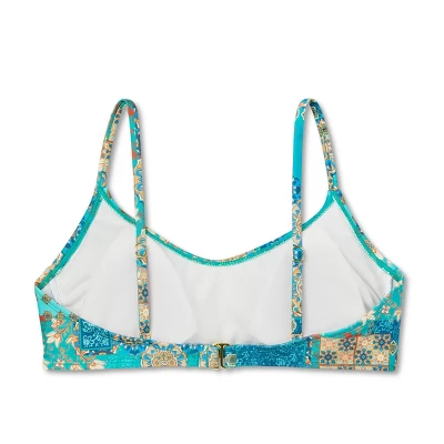 Women's Scoop Front Bralette Bikini Top - Wild Fable™ Blue Patchwork Print Women's Scoop Front Bralette Bikini Top - Wild Fable™ Blue Patchwork Print -Wild Fable Shop GUEST 757ef835 f2ee 4b6a 991e 60c0c3e96ff4