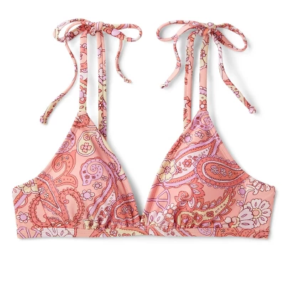 Women's Shoulder Tie Bralette Bikini Top - Wild Fable™ Peach Paisley Print Women's Shoulder Tie Bralette Bikini Top - Wild Fable™ Peach Paisley Print -Wild Fable Shop GUEST 769c7124 b3bf 44f5 820f bf664ed78163
