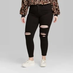 Women's Super-High Rise Distressed Skinny Jeans - Wild Fable™ Black -Wild Fable Shop GUEST 77f8b245 1bb9 459f 9165 fe5a71da7757