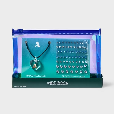 Acrylic Heart with Face Gems Pendant Necklace - Wild Fable™ Clear/Black Acrylic Heart With Face Gems Pendant Necklace - Wild Fable™ Clear/Black -Wild Fable Shop GUEST 7906f90f 0297 4bd4 b240 07dc81b4788d